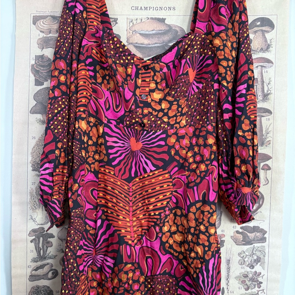 FARM Rio Pink and Orange Party Dress